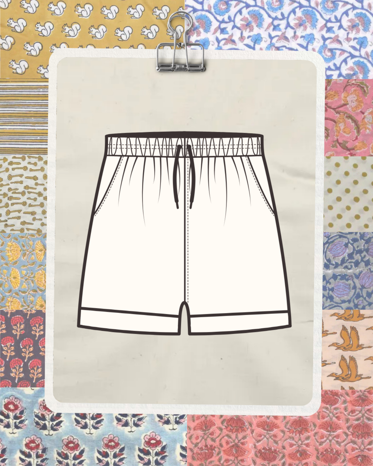 Late Checkout Lounge Shorts • Block Print Cotton