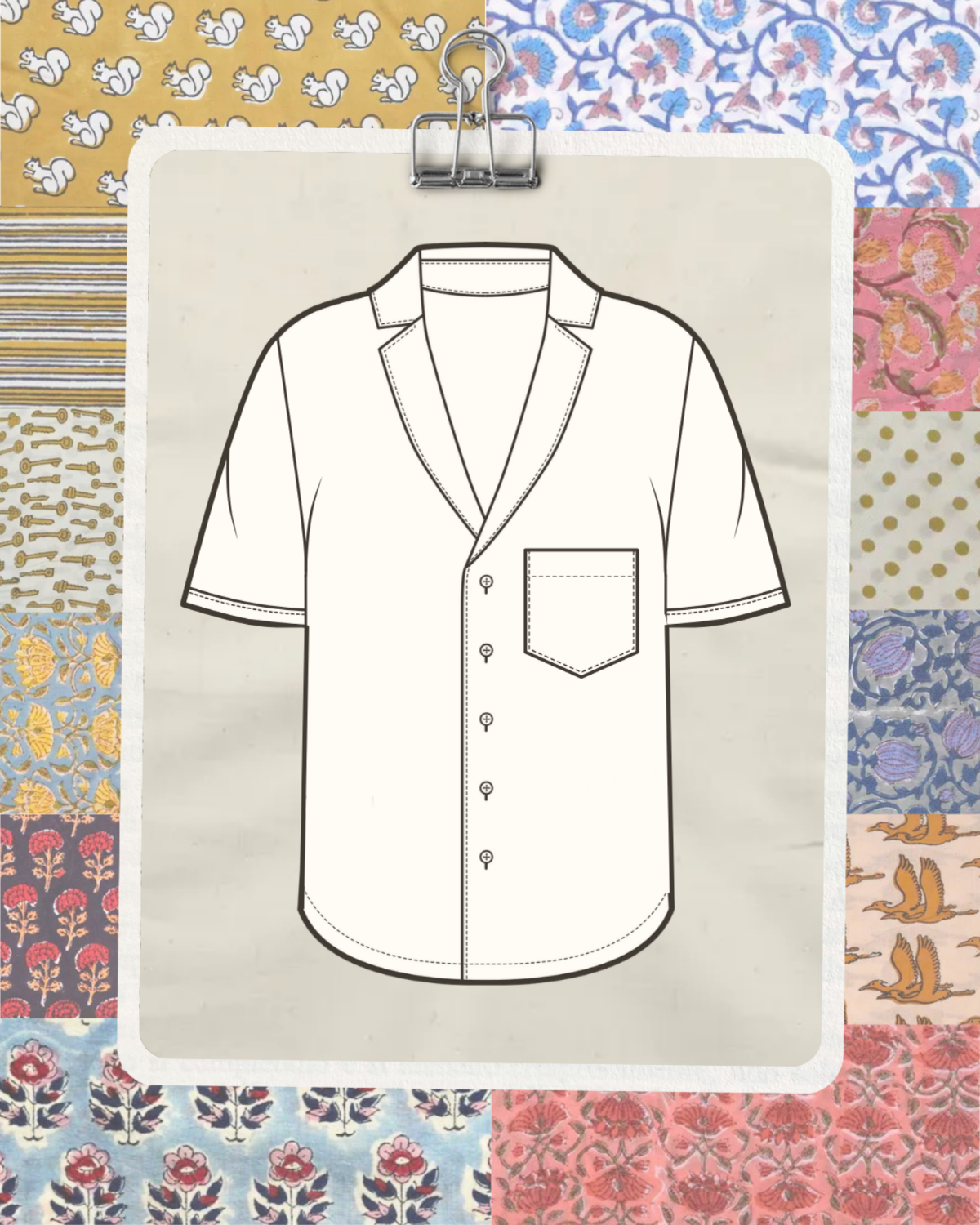 Slow Start Sleepy Shirt • Block Print Cotton